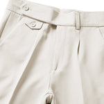 Slim Fit Tapered Cropped Trousers