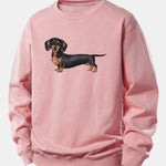 Dachshund Print Relax Fit Sweatshirt