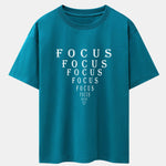 Focus Eye Chart Print Drop Shoulder Oversize T-Shirt