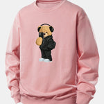 Fashion Bear Taking Photo Print Relax Fit Sweatshirt
