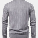 Stripe Jacquard Crew Neck Sweater