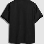 Men's Solid Color Suede Round Neck Short Sleeve T-shirt