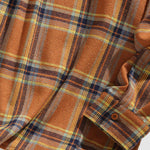 Men's Casual Plaid Pocket Button-Down Long Sleeve Shirt