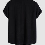 Men's Patchwork Corduroy Short-sleeve Shirt