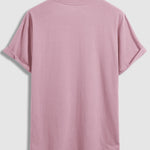 Men's solid color cotton basic round neck short-sleeved T-shirt