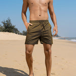 Men's Solid Color Casual Quick-Drying Beach Shorts