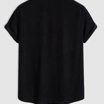 Men's Patchwork Corduroy Short-sleeve Shirt