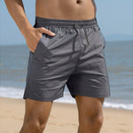 Men's Solid Color Casual Quick-Drying Beach Shorts