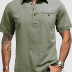 Men's Hawaiian beach casual lapel short-sleeved polo