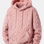 Geometric Jacquard Teddy Hoodie & Jogger Pants