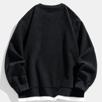 2 In 1 Crew Neck Stretch Corduroy Sweatshirt