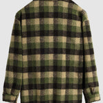 Men's Classic Plaid Fluffy Faux Fur Shirt Casual Button Cardigan Jacket