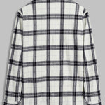 Men's Pleated Plush Plaid Long Sleeve Shirt