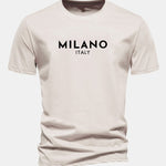 Regular Fit Milano Italy Print Cotton T-Shirt