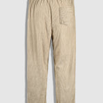 Men's Corduroy Solid Color Elastic Waist Drawstring Casual Pants