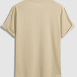 Men's solid color cotton basic round neck short-sleeved T-shirt