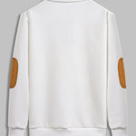 Men's textured casual half-button lapel sweatshirt