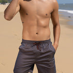 Men's Solid Color Casual Quick-Drying Beach Shorts