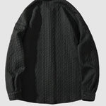 Men's twist texture loose lapel shirt