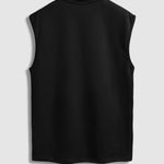 Men's Solid Suede Sleeveless Crew Neck T-Shirt Shorts Set