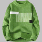 Men's Color-Block Trendy Loose Basic Sweater