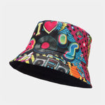 Nostalgic Classic 80s Party Graffiti Reversible Bucket Hat