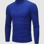 Men's Turtleneck Solid Color Lightweight Skin-Friendly Basic Pullover T-Shirt