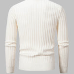 Men's Geometric Twist Slim Stand Collar Sweater