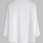 Men's Minimalist  Half Button Pullover Long Sleeves Casual Shirt