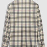Men's corduroy textured plaid long-sleeve button-down shirt