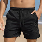 Men's Solid Color Casual Quick-Drying Beach Shorts