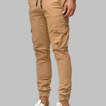 Casual Patchwork Pants with Dual Pockets