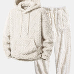 Geometry Jacquard Teddy Hoodie & Jogger Pants