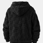California Embroidered Teddy Checkerboard Hoodie