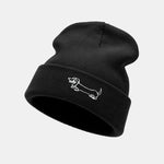 Cute Dachshund Dog Embroidered Knitted Hat