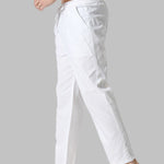 Men's imitation cotton and linen solid color loose casual pants
