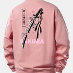Sakura Katana Back Print Relax Fit Sweatshirt