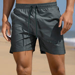 Men's Solid Color Casual Quick-Drying Beach Shorts