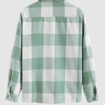 Men's plaid Wool Blend long-sleeved shirt basic base T-shirt casual sweatpants three-piece set