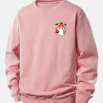 Halloween Ghost Pumpkin Print Relax Fit Sweatshirt