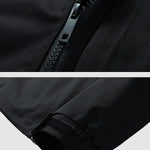 Men's patchwork fabric cargo shell jacket