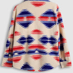 Men's Aztec Style Two Pocket Button Polar Fleece Jacket
