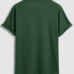 Men's solid color cotton basic round neck short-sleeved T-shirt