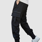 Men's Flap Pocket Drawstring Elastic Waist Streetwear Casual Cargo Pants