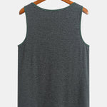 Tank Top With Wave Pattern Pocket