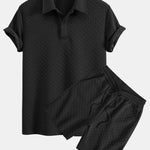 Geometric Jacquard Polo & Geometric Jacquard Shorts
