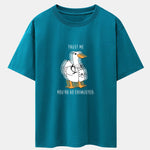 Funny Doctor Goose Print Drop Shoulder Oversize T-Shirt