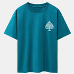 Ace Of Spades Print Drop Shoulder Oversize T-Shirt