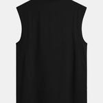 Cotton Panel Sleeveless T-Shirt