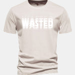 Regular Fit Wasted Print Cotton T-Shirt